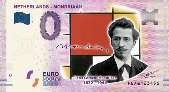 Thumbnail van een extra afbeelding van het spel 0 Euro biljet 2020 - Mondriaan 1 KLEUR