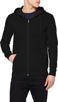 Pierre Calvini - Vest - Hoodie Met Rits Heren - Trui - Sweater Heren Met Capuchon - Zwart - XXL