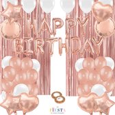 XXL Rosegoud - Feestversiering - Verjaardag Versiering - Verjaardag Ballonnen - Jubilea Versiering - Bruiloft Versiering - Slingers & Ballonnen