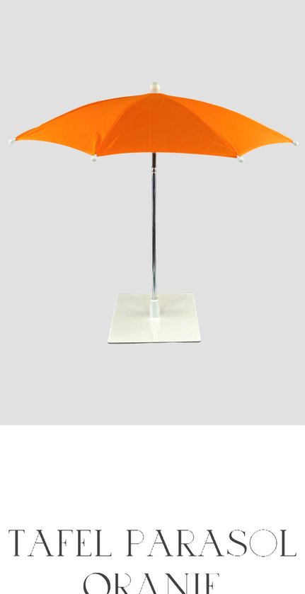 Parasol de table - Oranje | 60x56cm |WDMT™ | Parasol de table souple et  très robuste |... | bol.com