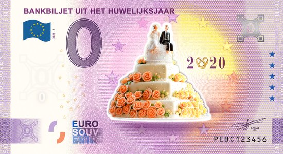Afbeelding van het spel 0 Euro biljet 2020 - Bankbiljet uit het huwelijksjaar KLEUR