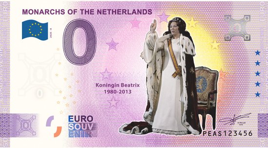 Afbeelding van het spel 0 Euro biljet 2020 - Vorsten van Nederland - Koningin Beatrix KLEUR