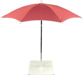 Tafel parasol Bordeaux van WDMT | mini parasol balkon | strandparasol | parasol met voet | zweefparasol | parasols | schaduwdoek | verzwaarde parasolvoet | drank koeler buiten | Bo
