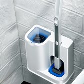 Suital Products wegwerp wc borstel met houder – Toiletborstel – toiletborstel met houder - wc reiniger – Inclusief 10 navullingen – Vullingen met reinigingsmiddel - Wit
