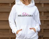 Dames Hoodie | Millionaire Wit Maat XL