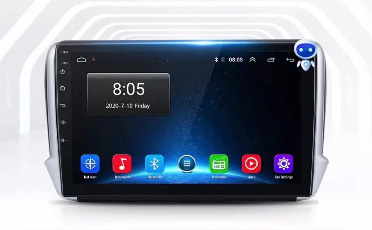 CarPlay geschikt voor Peugeot 2008 / 208 Android navigatie Bluetooth USB WiFi 2+32GB 4G
