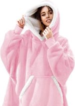 Super Comfy Fleece Hoodie – Trui en Deken in één – Unisex – Roze
