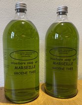 Vloeibare Marseille zeep - Groene thee - navulling 2x 1000ml
