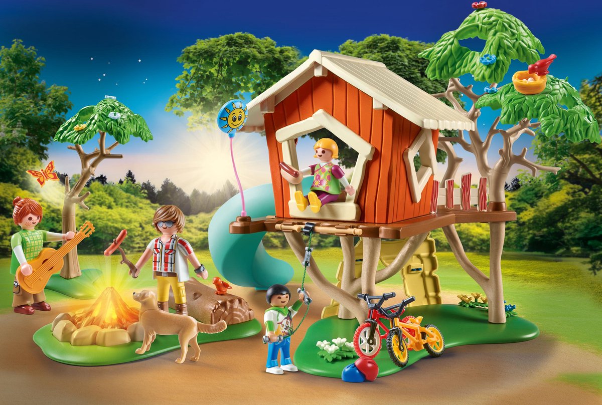 PLAYMOBIL Family Fun Avonturen boomhut met glijbaan - 71001 — afbeelding 4
