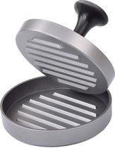 Kikomo hamburgerpers - Antiaanbaklaag - BBQ Set - RVS