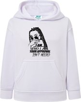 JHK -Hoodie dames met capuchon - Iam Who Iam -Wit - Large