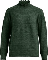 Vila Trui Vidua Crew Neck L/s Knit Top - Noos 14063458 Darkest Spruce/melange Dames Maat - M