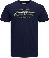 Jack & Jones T-shirt - Modern Fit - Blauw - 5XL Grote Maten