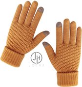 Oranje Warm Gebreide Dames handschoen