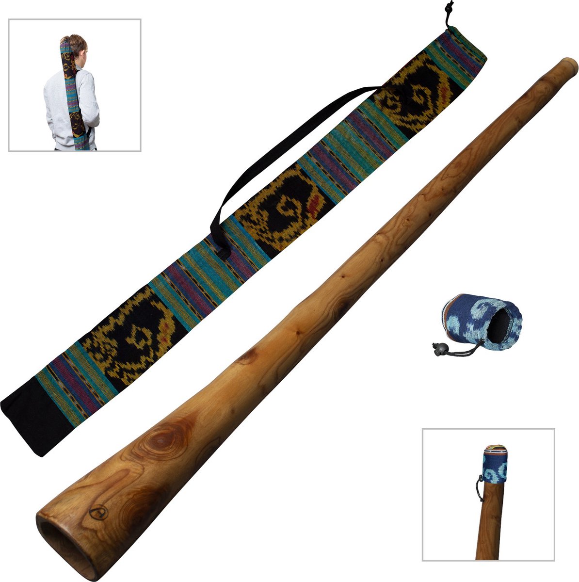 Mahonie Didgeridoo 147cm – Met DVD, Tas & Mondstukbeschermer