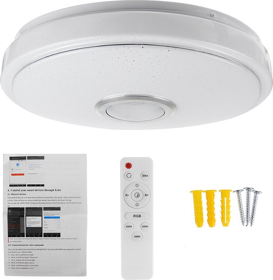 RGB Smart LED Plafondlamp - Met App, Afstandsbediening & Bluetooth