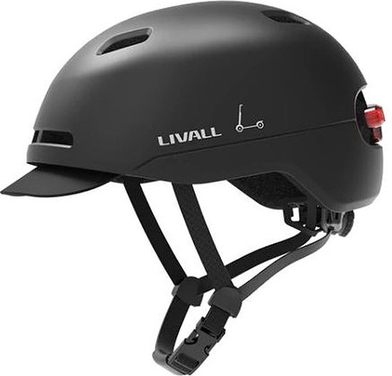 Sporthelm - Livall C20 Black Medium - Smart helm - SOS functie - Smart verlichting - Remlicht