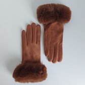 Yoonz - Handschoenen - Met Bondje - Touchscreen Handschoenen - One Size - Camel
