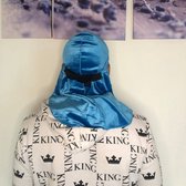 Click durag-velvet-blauw-kingdutchwaves-silky-waves- premium-haarkap-haarnet-durag