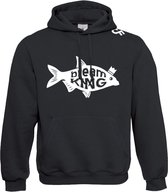 Karpervissen - Karper - Hoodie - Trui - Breamking - Brasem koning - Zwart - Maat L