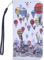 LuxeBass Boekhoesje met print geschikt voor Oppo Find X3 Neo - Air Balloon - telefoonhoes - gsm hoes - telefoonhoesjes