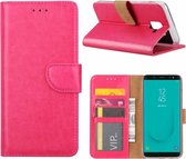 LuxeBass Hoesje geschikt voor Samsung Galaxy J6+ (2018) - Bookcase Roze - portemonnee hoesje - telefoonhoes - gsm hoes - telefoonhoesjes