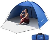 Tent - Strandtent - Waterdicht 200 mm - Grijs/ Blauw - 3 Persoons