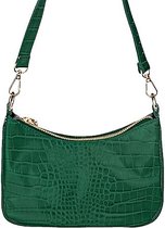 Dilawear - Dames - schoudertas - Leer - Handtas - crossbody - Madam Groen