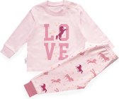 Frogs and Dogs - Pyjama Horse Love Hearts - Roze - Maat 122/128 -