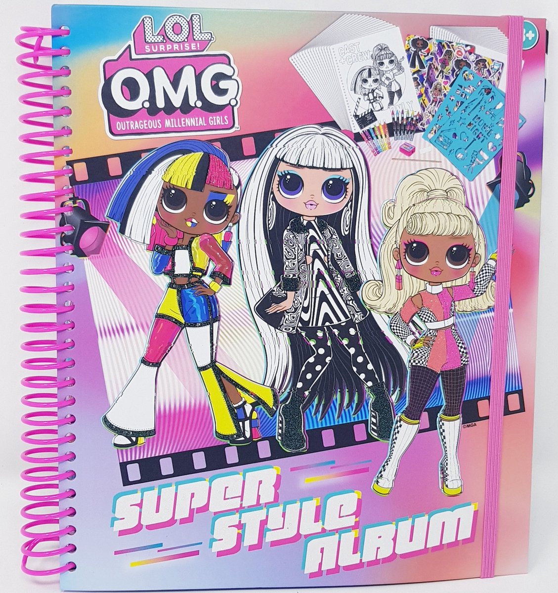 L.O.L Surprise! CREATIEF KNUTSELBOEK - tekenboek - kleurboek - lol surprise - stickervellen - gum - puntenslijper - krijtjes - stiften - patronen