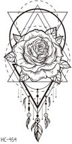 Temporary tattoo | tijdelijke tattoo | fake tattoo | flower dreamcatcher | 105 x 60 mm
