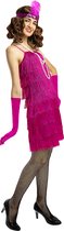 FUNIDELIA 1920s Flapper kostuum in roze voor vrouwen - Maat: XS - Roze