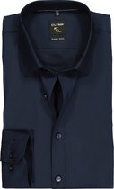 OLYMP No. Six super slim fit overhemd - marine blauw - Strijkvriendelijk - Boordmaat: 39