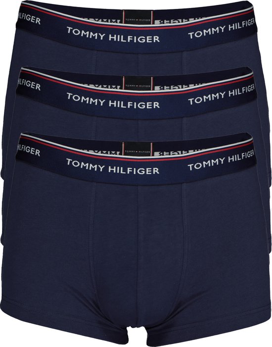 Tommy Hilfiger - Heren Onderbroeken 3-Pack Trunks Peacoat - Blauw - Maat M  | bol