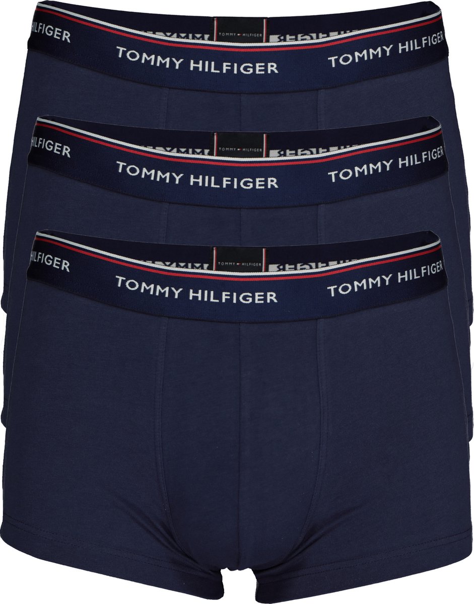 Tommy Hilfiger - Heren Onderbroeken 3-Pack Trunks Peacoat - Blauw - Maat M  | bol.com