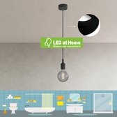 LEDatHOME – E27 Badkamer - Balkon hanglamp inclusief LED-lamp – Zwart