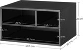 MEUBELEXPERT- printerhouder, printerlegbord, met legborden, stalen frame, multifunctioneel legbord, eenvoudig ontwerp, voor kantoor, studeerkamer, 40,5 x 30 x 22 cm (L x B x H), ma