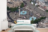 Behang - Fotobehang Luchtfoto van het Trafalgar Square in Londen - Breedte 390 cm x hoogte 260 cm