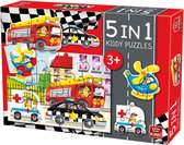 King 5-in-1 Puzzel Auto's