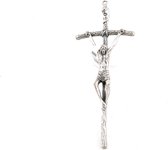Metalen Muurkruisje met corpus van  8,5 cm / Katholiek / Christelijk