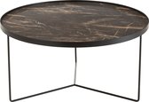 Bijzettafel | hout | bruin | 80x80x (h)40 cm
