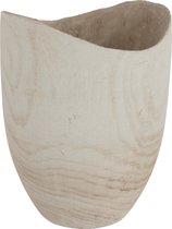 Bloempot | hout | wit | 28x28x (h)35 cm