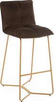 Barstoel | metaal | bruin | 55x47x (h)104 cm