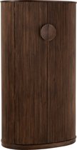 Barkast | hout | bruin | 90x55x (h)164 cm