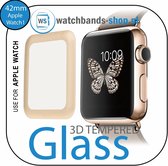 42mm full Cover 3D Tempered Glass Screen Protector For Geschikt voor Apple watch / geschikt voor Apple Watch 1 golden edge