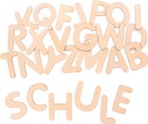 Houten letter S set van 10 stuks