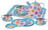 Simply for Kids Tinnen Theeservies Confetti met Koffertje