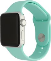 2x Horloge bandjes Apple Watch 1 t/m 4 serie zacht silicone 42-44 mm Groen & Lichtpaars