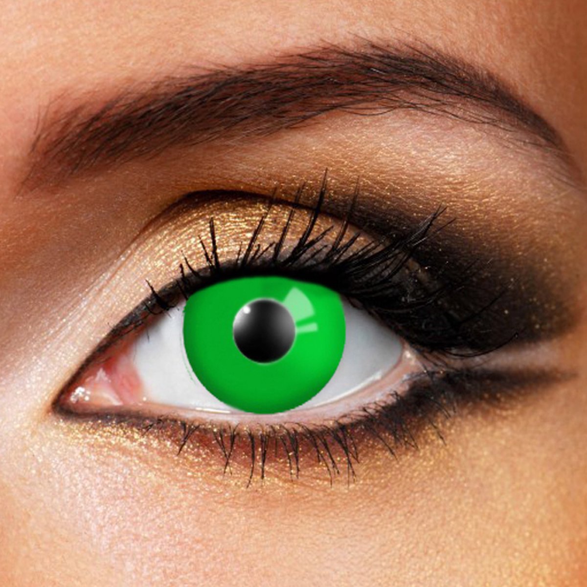 Partylenzen - Green Out - jaarlenzen met lenshouder - kleurlenzen Partylens®