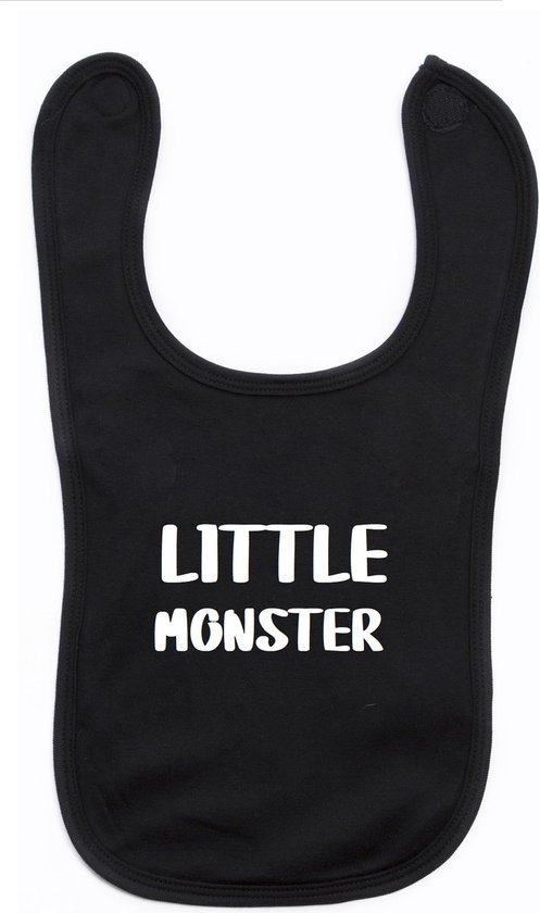 Little Monster | Klittenbandsluiting | Baby | Kinderslabbetje | Cadeau | Gift | Zwangerschap | Slabber | Slabbetje met tekst